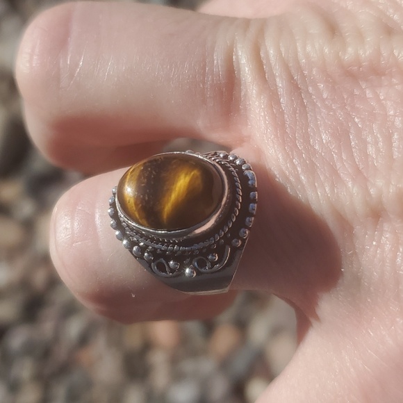 New Tiger Eye 925 Silver Ring. - Picture 9 of 16